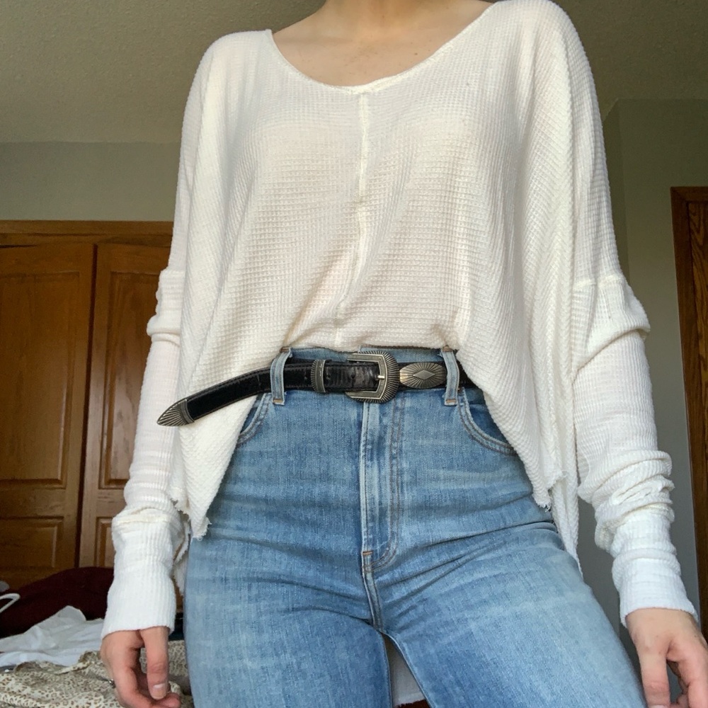 Anthropologie Waffle knit top